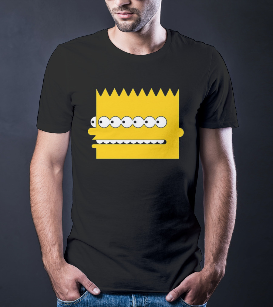 Simps Multi Mult Bart Yellow Silhouette Cartoon Eyes T-Shirt