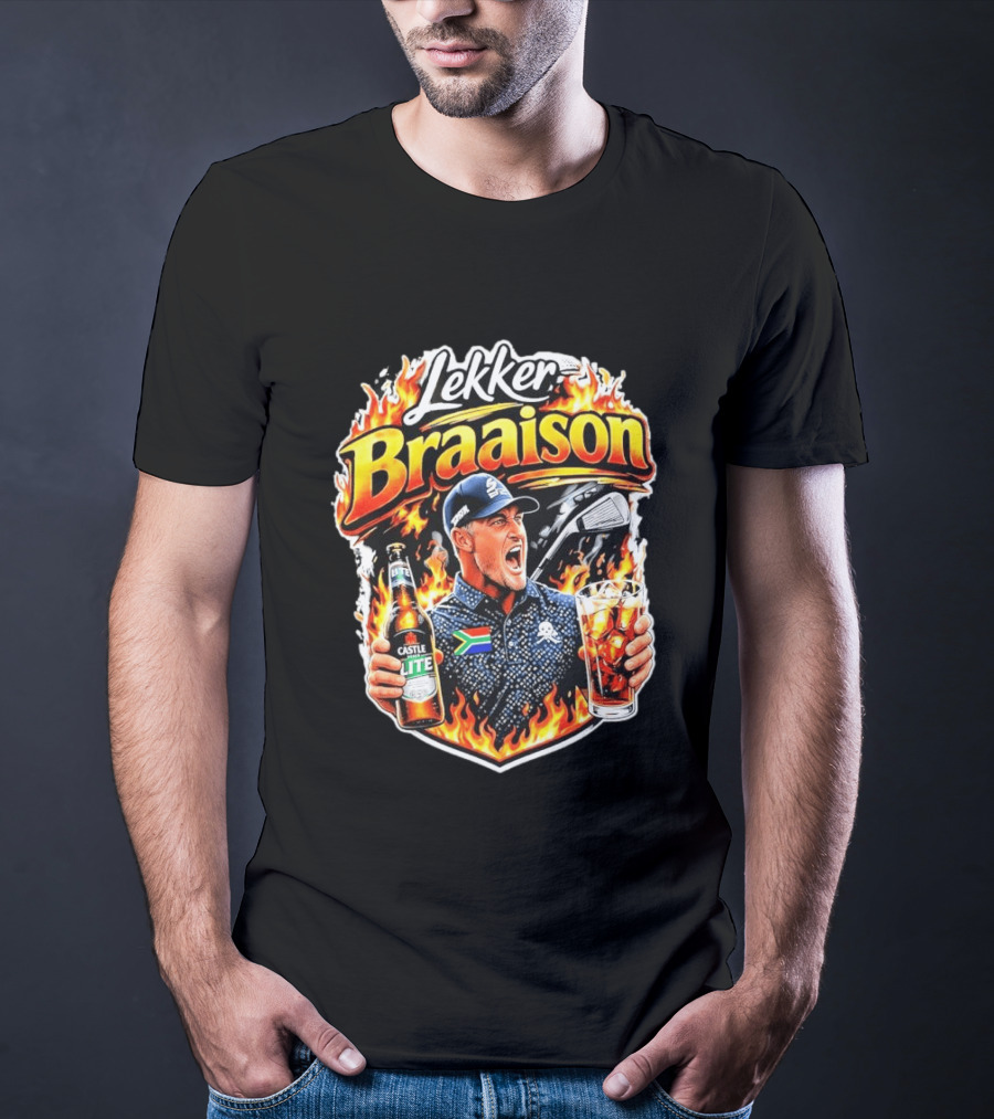 Lekker Braaison Bryson DeChambeau Castle Lite South Africa Golf T-Shirt