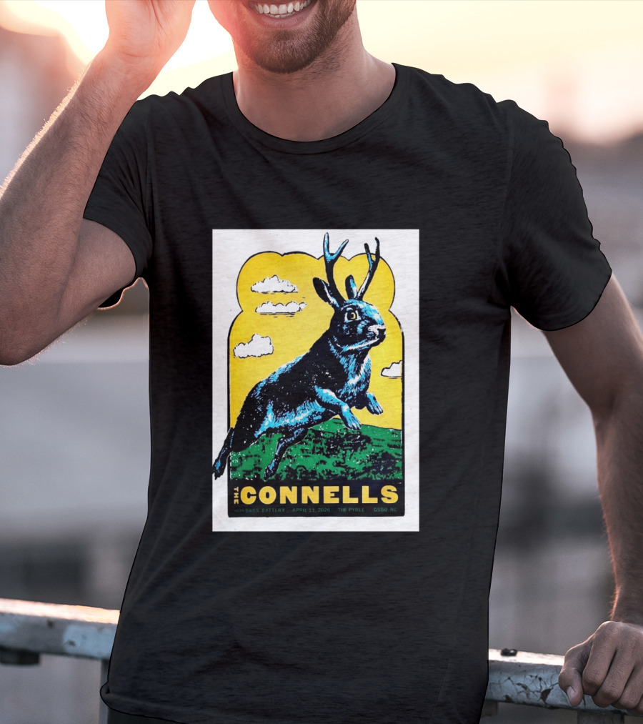 The Connells April 11 2026 The Pyrle Greensboro NC With Bass Battery Jackalope T-Shirt