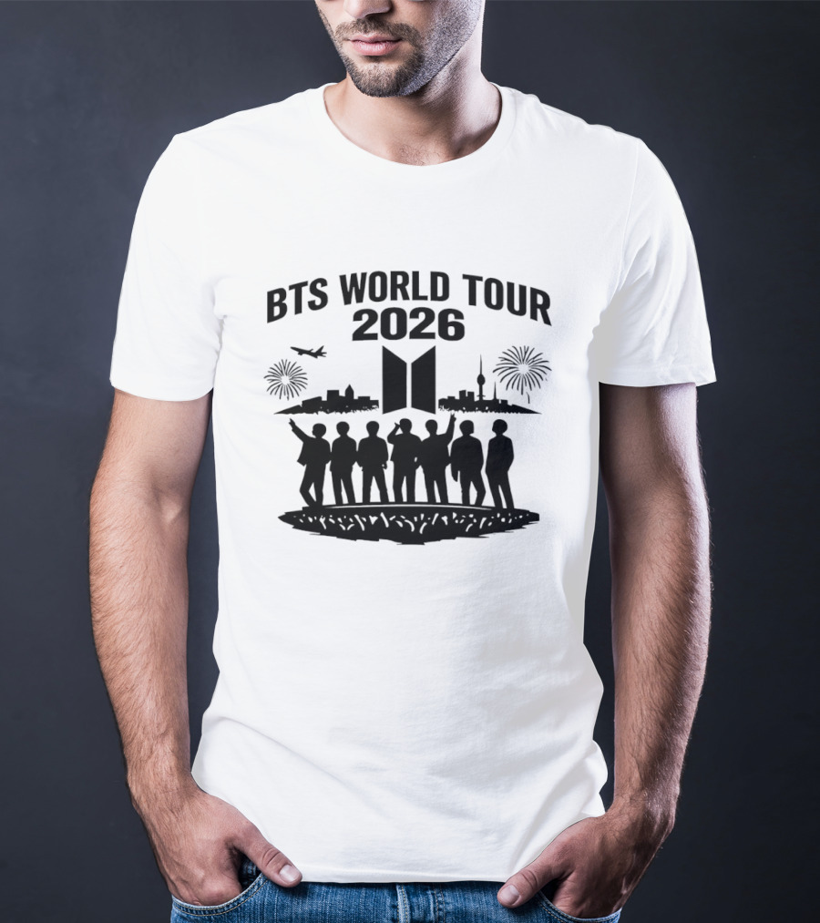 BTS World Tour 2026 Army Concert Skyline Fireworks T-Shirt