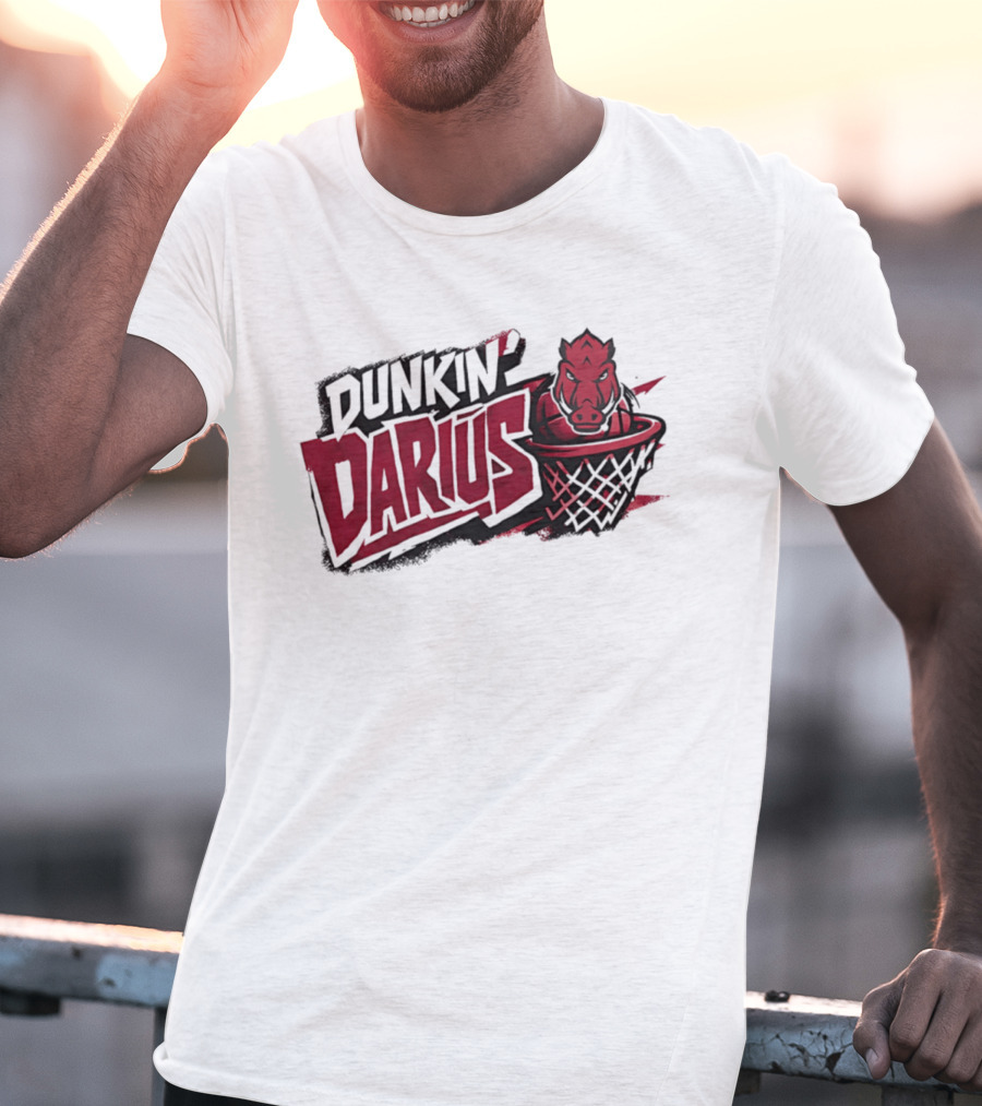 Darius Acuff Jr Arkansas Razorbacks Dunkin Darius Basketball Hoop T-Shirt