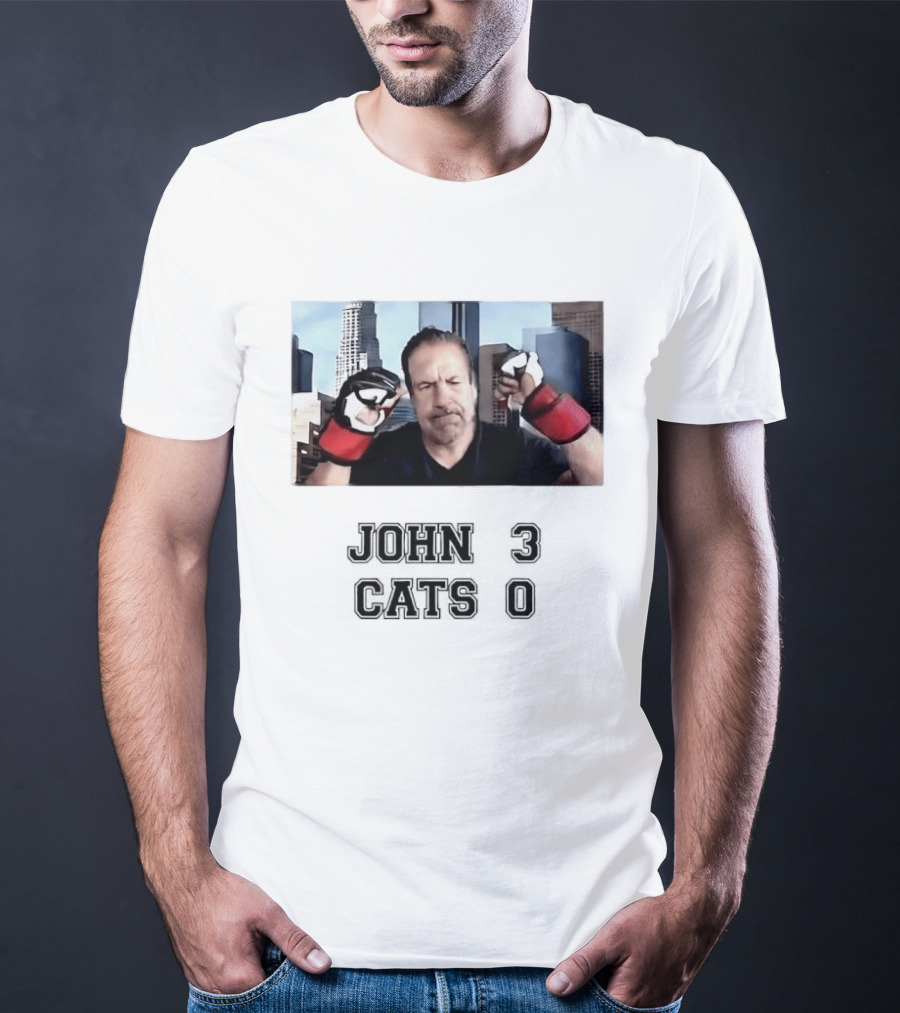 John Melendez Boxing Style Victory John 3 Cats 0 T-Shirt
