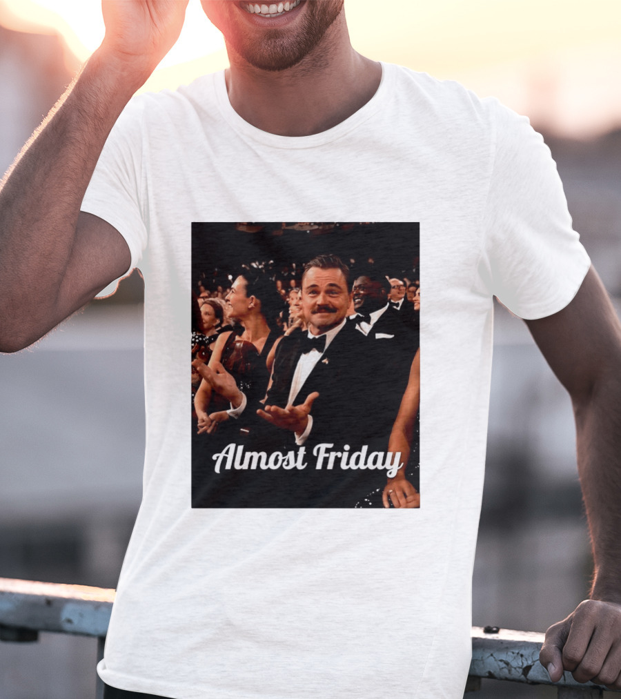 Almost Friday Leo Mustache Tuxedo Event T-Shirt