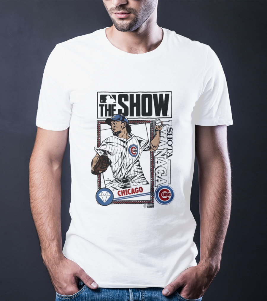 MLB The Show Shota Imanaga 18 Chicago Cubs Caricature T-Shirt