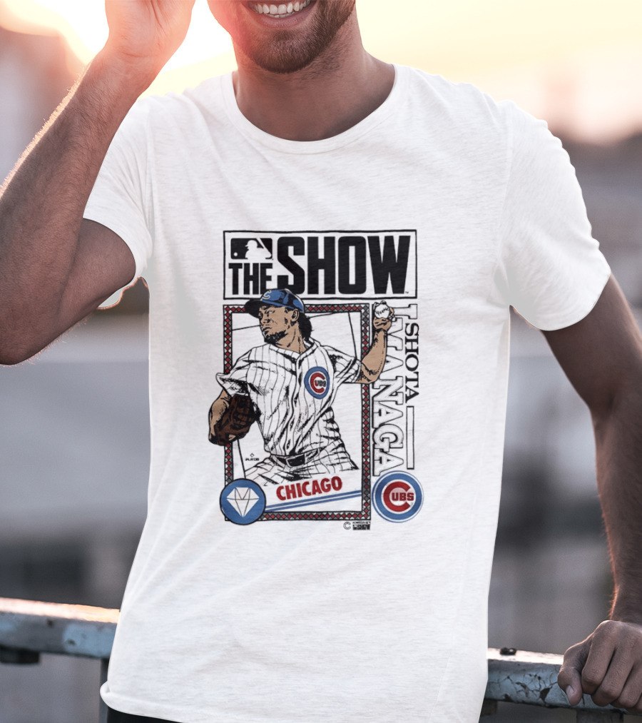 MLB The Show Shota Imanaga 18 Chicago Cubs Caricature T-Shirt