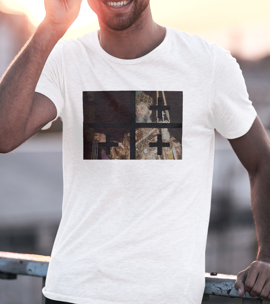 Georgian Orthodox Priest With Traditional Liturgical Garb And Crosses T-Shirt