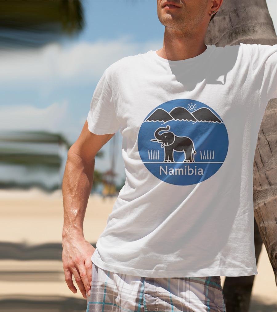 Ugo Marchal Namibia Elephant Mountains Sun T-Shirt