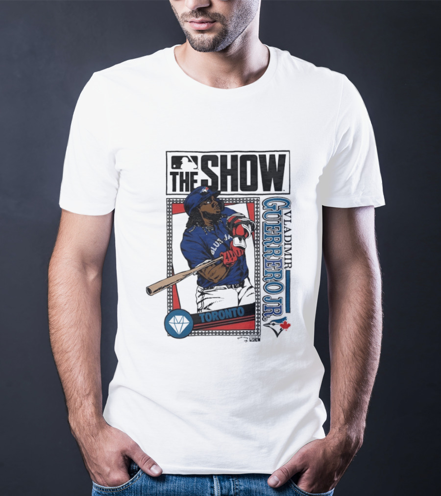 MLB The Show Vladimir Guerrero Jr 27 Toronto Blue Jays Caricature T-Shirt