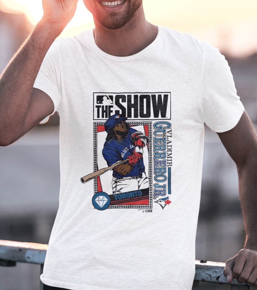 MLB The Show Vladimir Guerrero Jr 27 Toronto Blue Jays Caricature T-Shirt