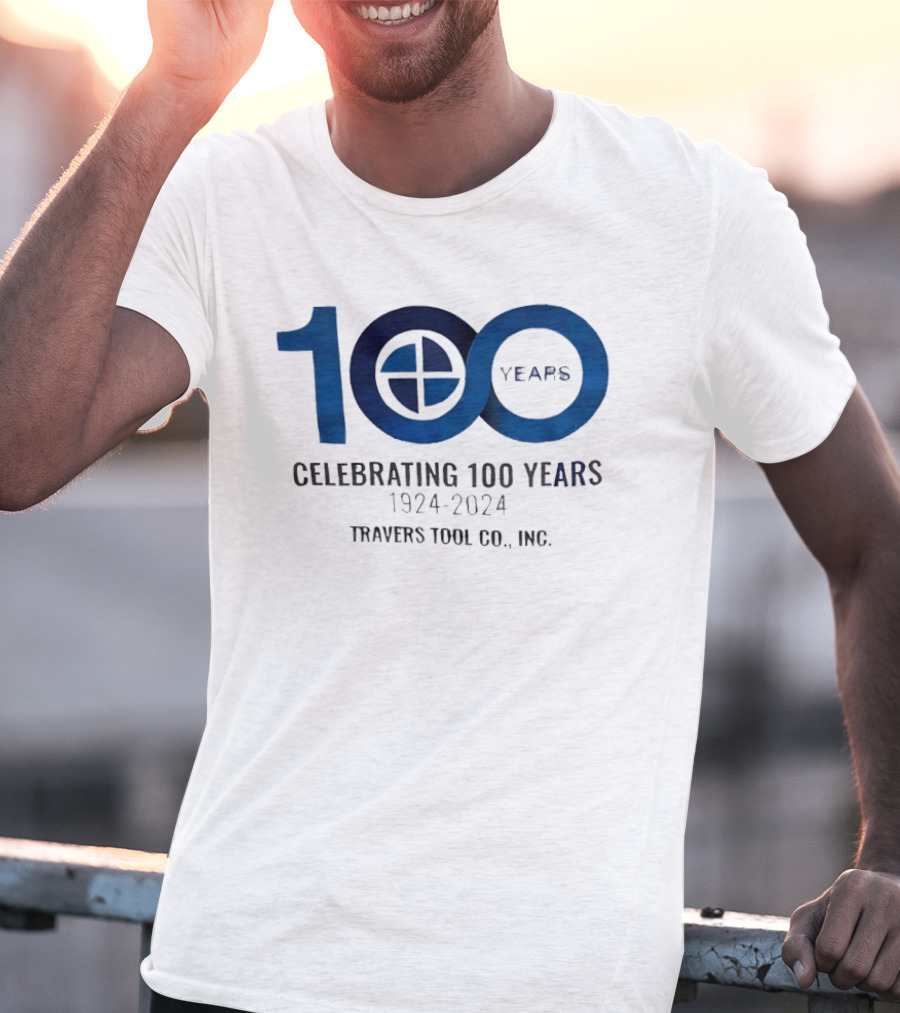 100 Years Celebrating 1924 2024 Travers Tool Co. Inc Anniversary T-Shirt