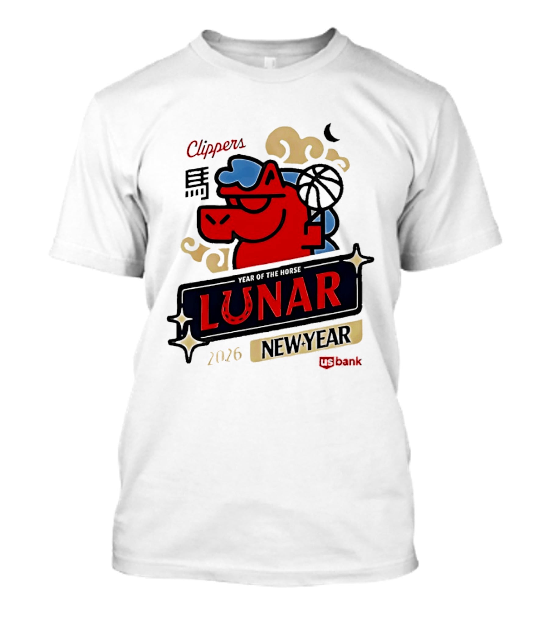 Clippers Lunar New Year 2026 Year Of The Horse NBA T-Shirt