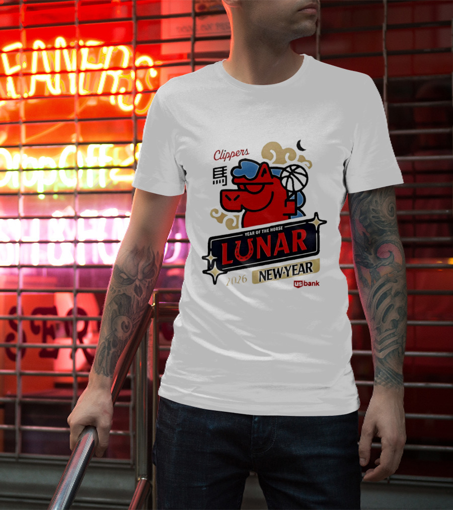 Clippers Lunar New Year 2026 Year Of The Horse NBA T-Shirt