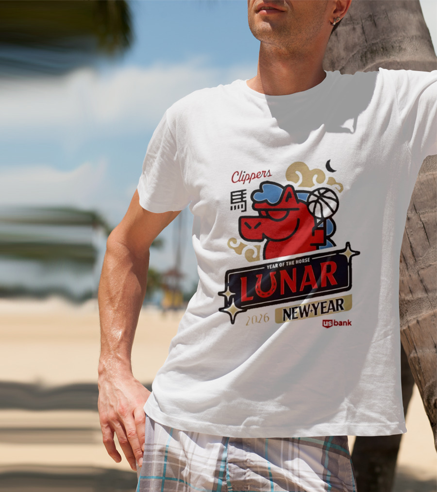 Clippers Lunar New Year 2026 Year Of The Horse NBA T-Shirt