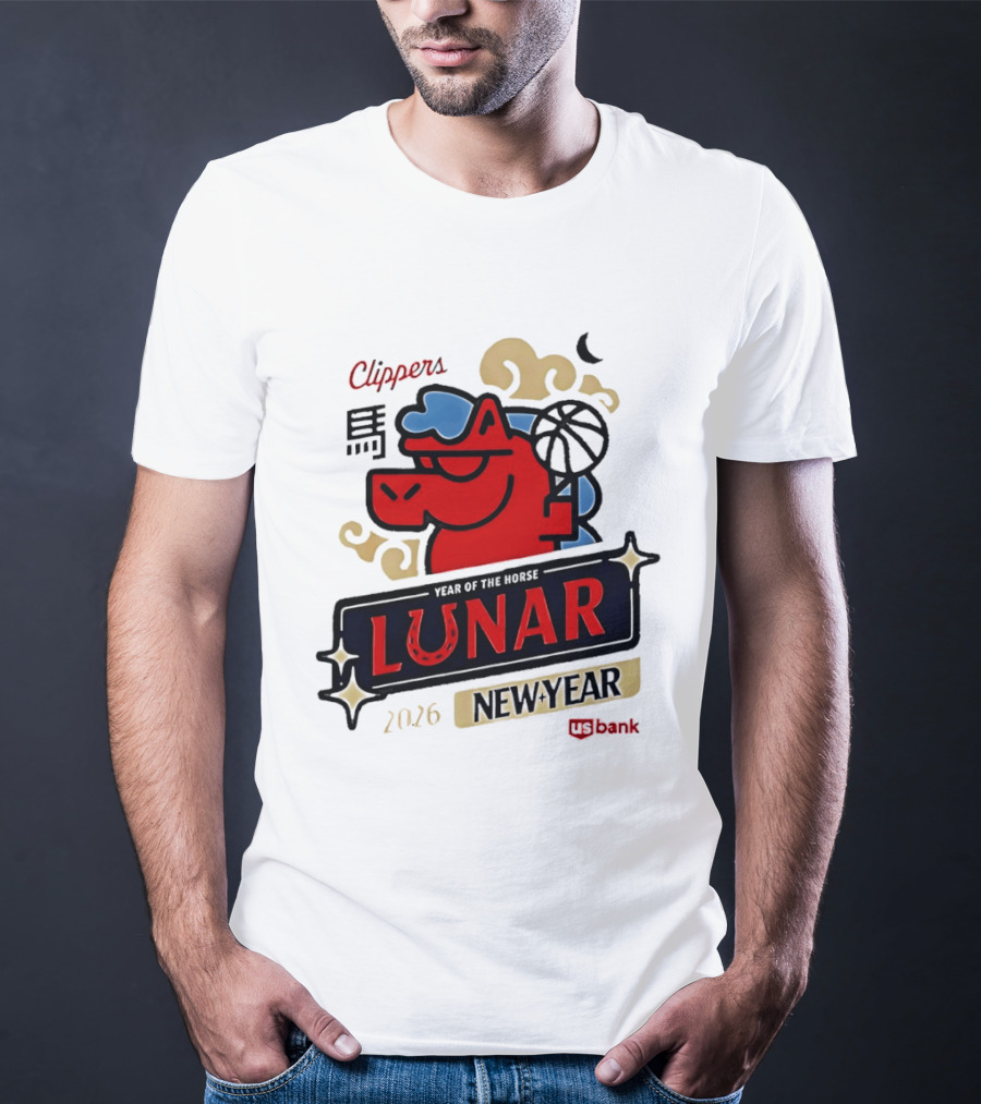 Clippers Lunar New Year 2026 Year Of The Horse NBA T-Shirt