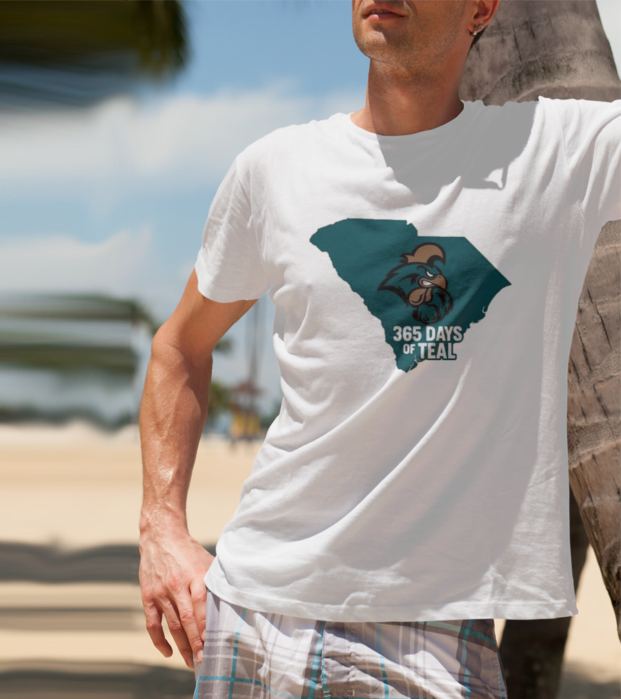 Coastal Carolina 365 Days Of Teal South Carolina Chanticleers T-Shirt