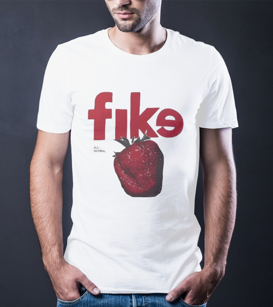Fike All Natural Strawberry Red Bold Fresh Fruit T-Shirt