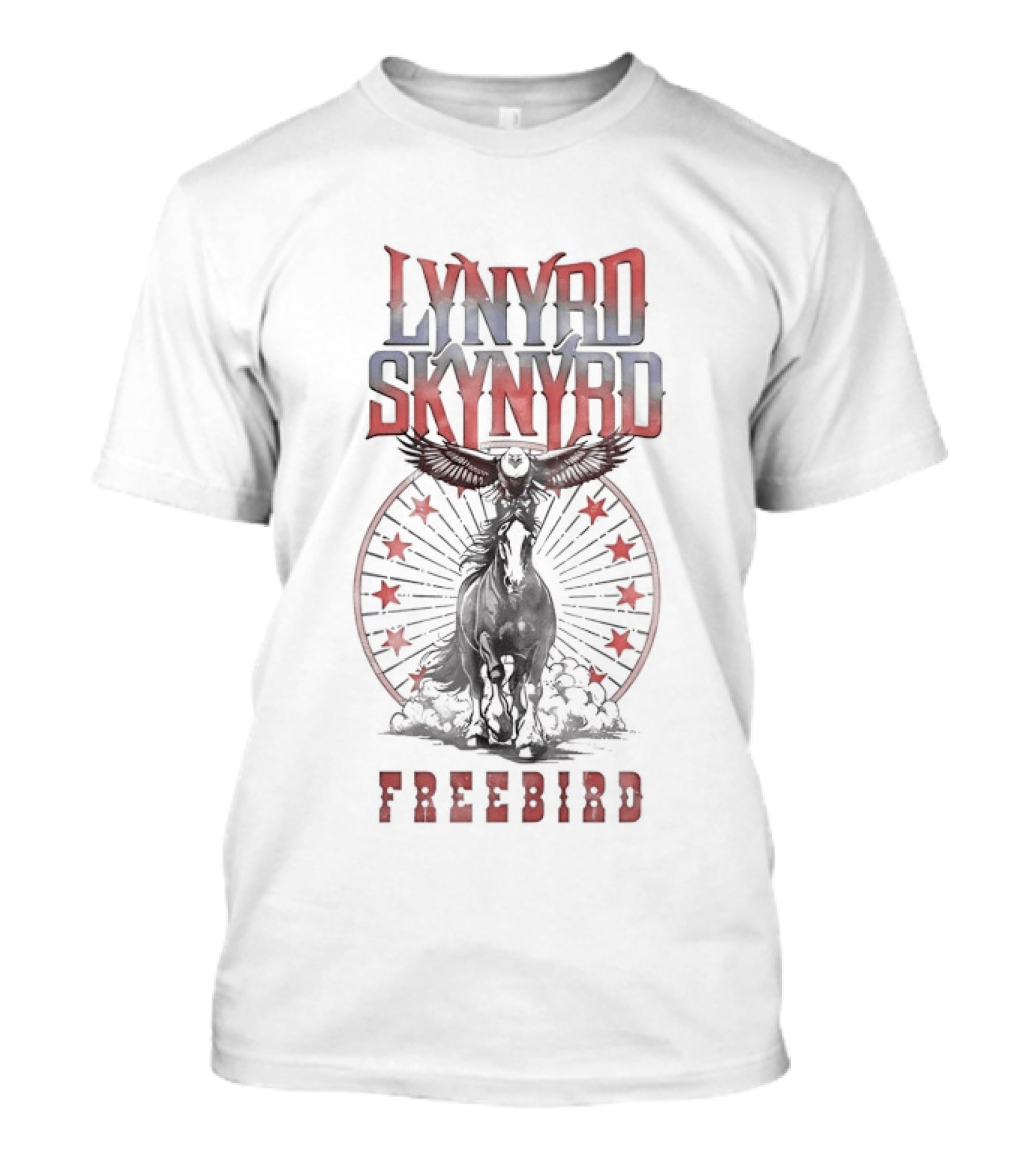 Lynyrd Skynyrd Freebird Iconic Eagle And Cowboy Starburst T-Shirt