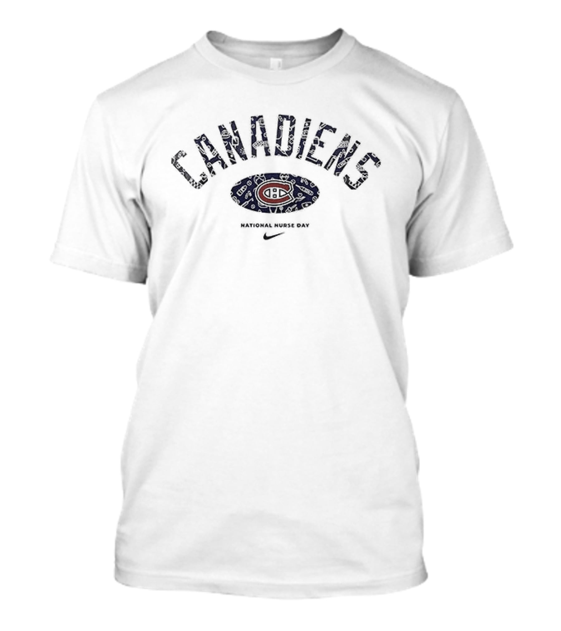 Montreal Canadiens Nurse Appreciation Month It's A Work Of Heart DNA T-Shirt