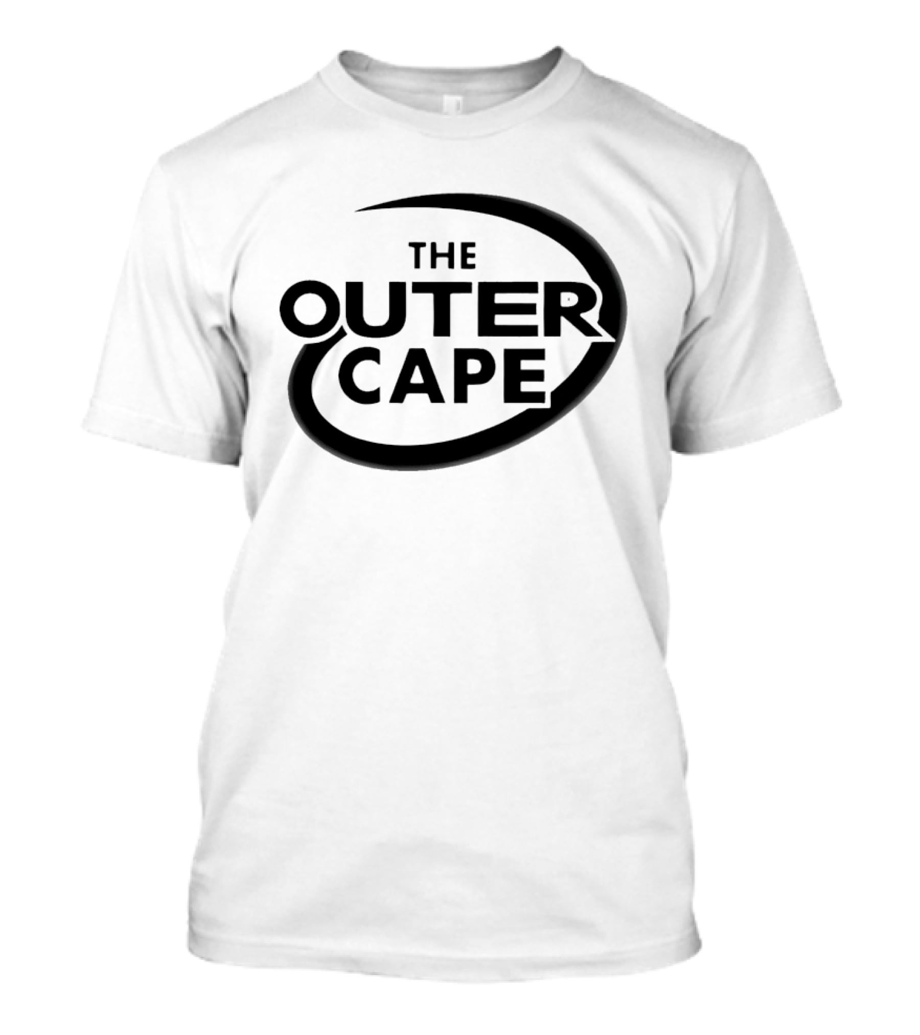 The Outer Cape Retro Style Bold Text Oval Highlight T-Shirt