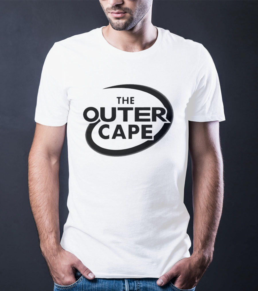 The Outer Cape Retro Style Bold Text Oval Highlight T-Shirt