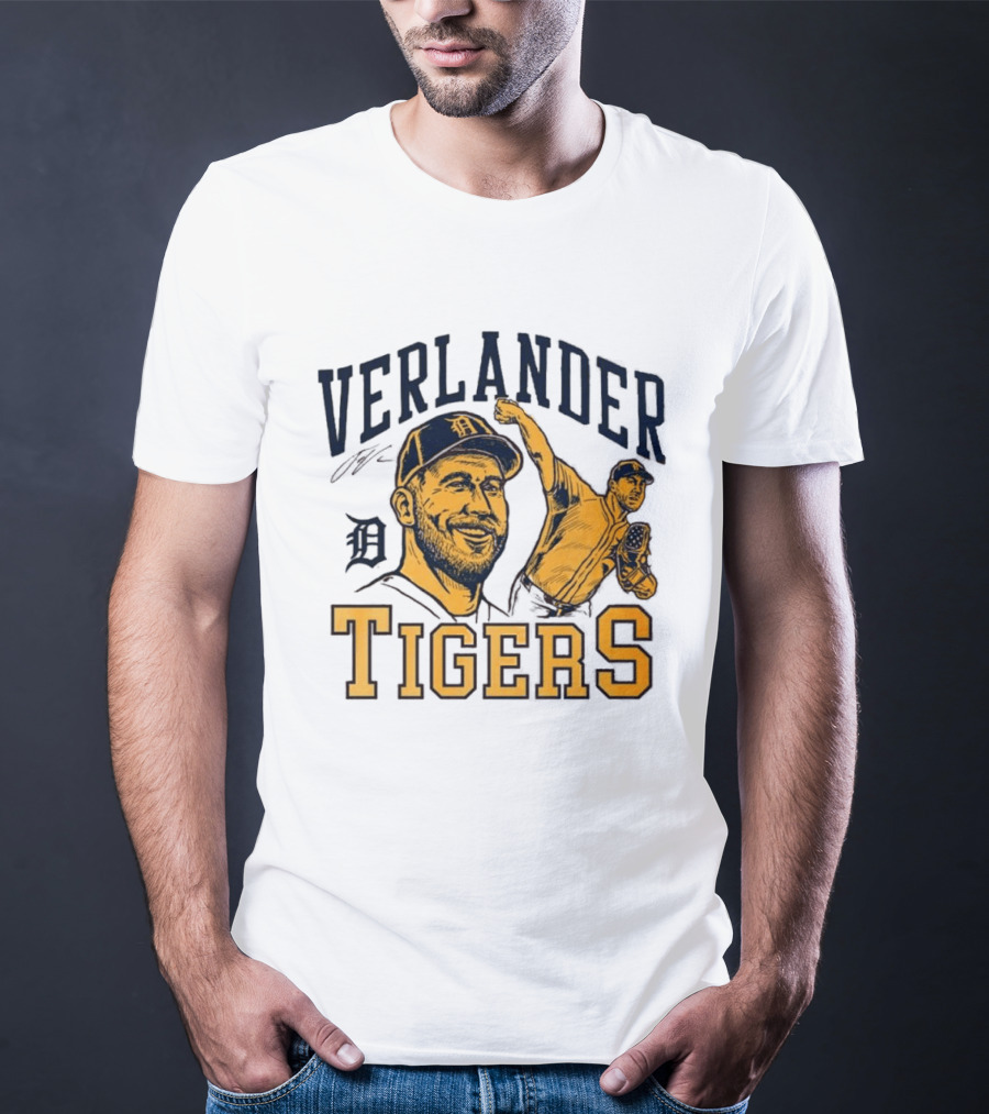 Verlander Detroit Tigers Baseball Pitcher T-Shirt