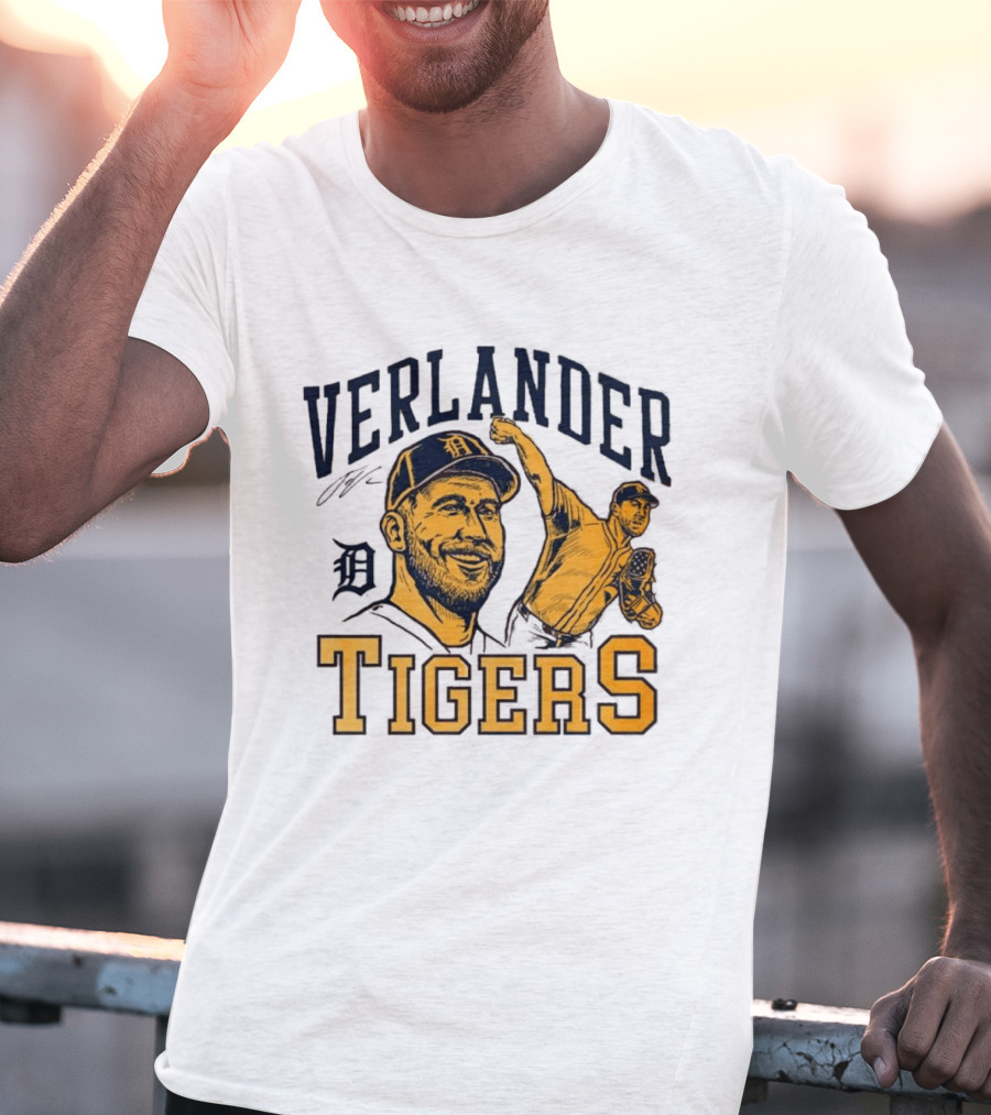 Verlander Detroit Tigers Baseball Pitcher T-Shirt