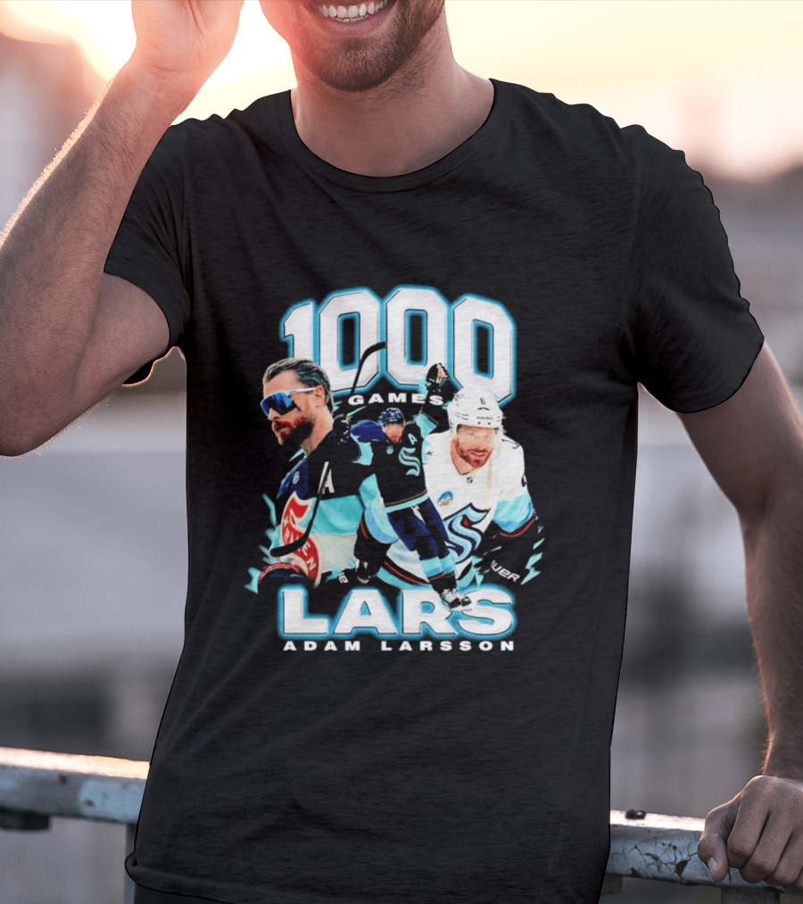 Adam Larsson 1000 Games Lars Hockey Milestone T-Shirt