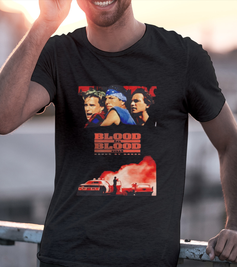 Blood In Blood Out Movie Latino Bound By Honor Dramatic Trio And Intense Action Scene T-Shirt