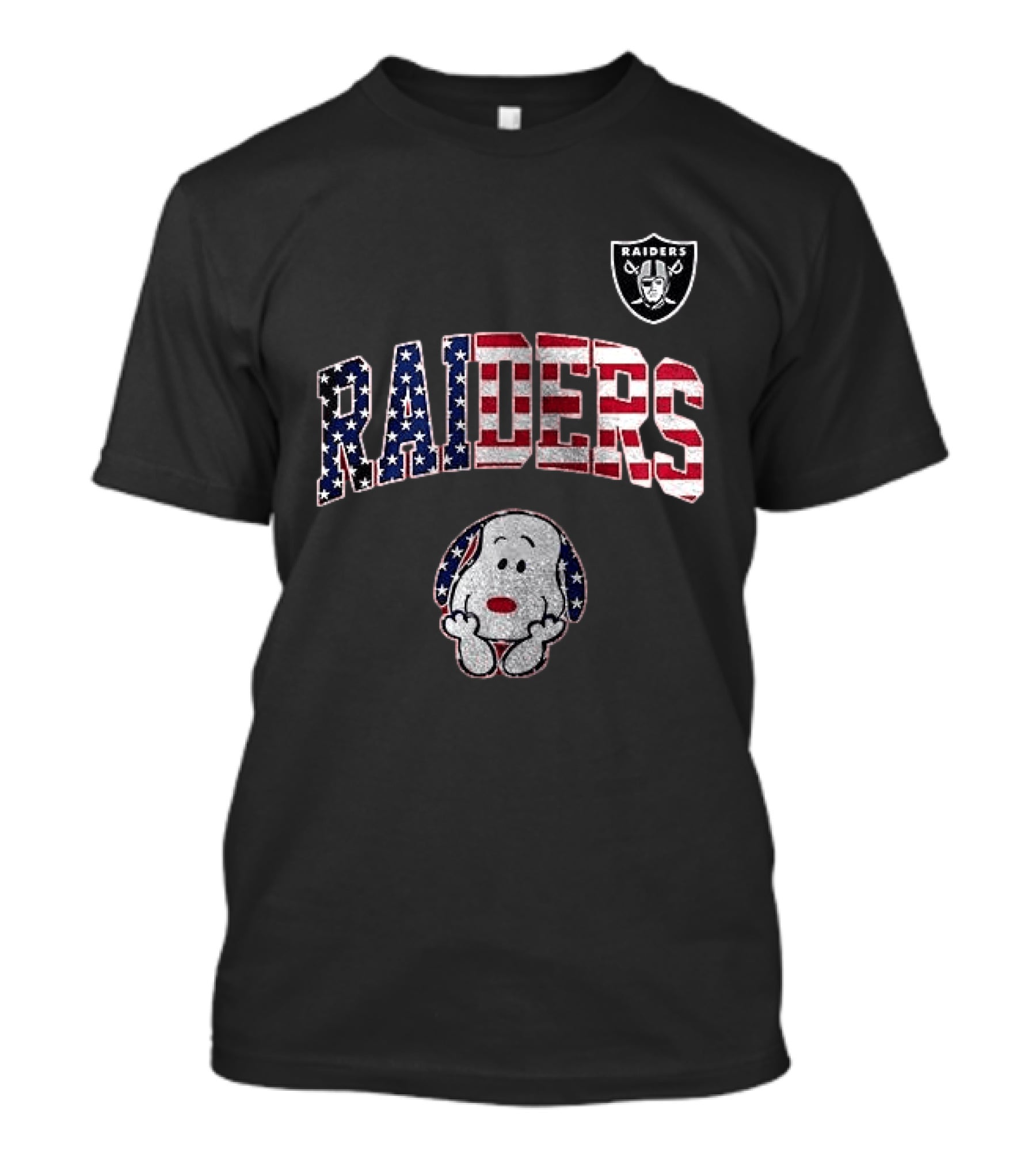 Las Vegas Raiders Peanuts Snoopy USA America 250th Anniversary T-Shirt