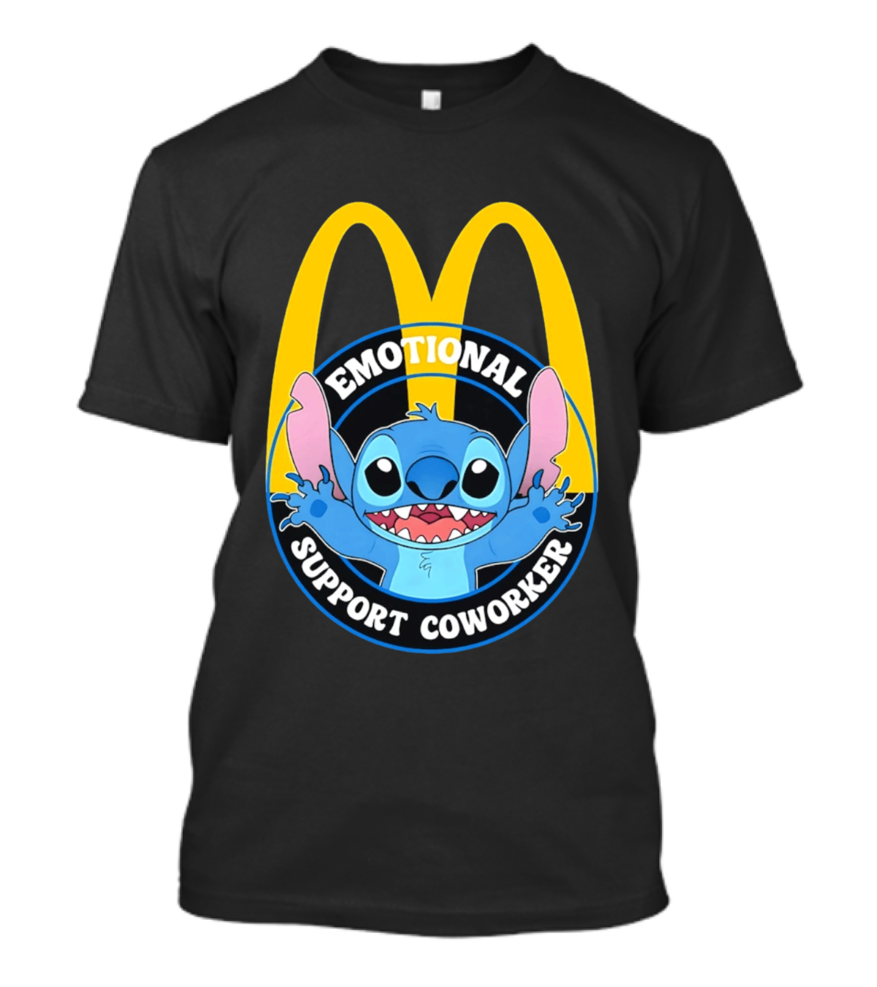 McDonald's Emotional Support Coworker Stitch T-Shirt