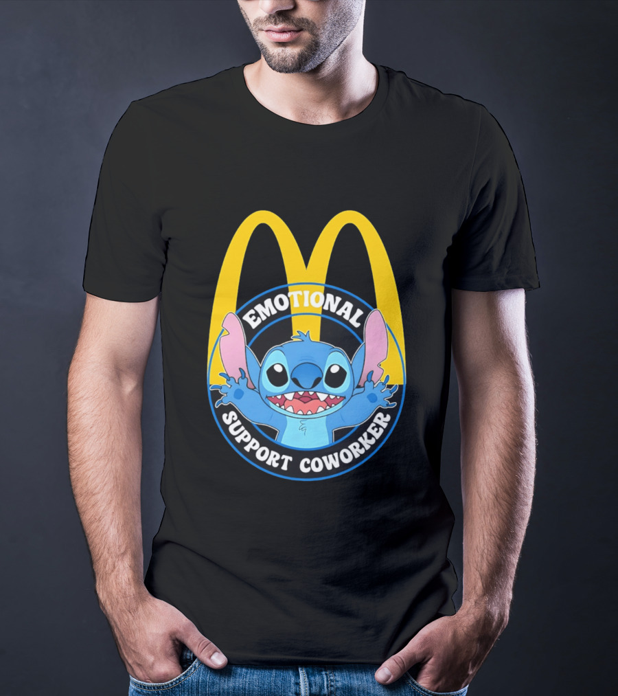 McDonald's Emotional Support Coworker Stitch T-Shirt