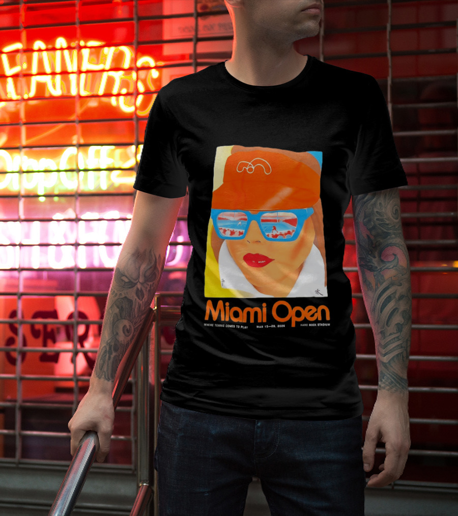 Miami Open Where Tennis Comes To Play Retro Tennis Fashion T-Shirt