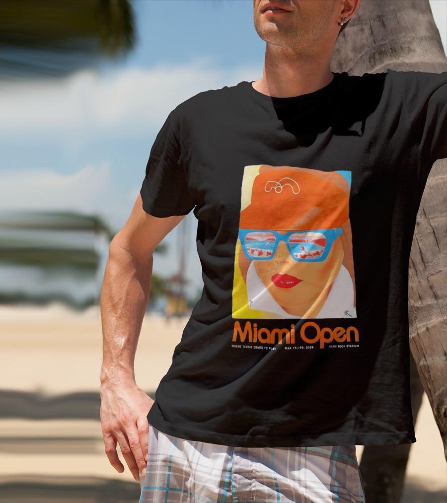 Miami Open Where Tennis Comes To Play Retro Tennis Fashion T-Shirt