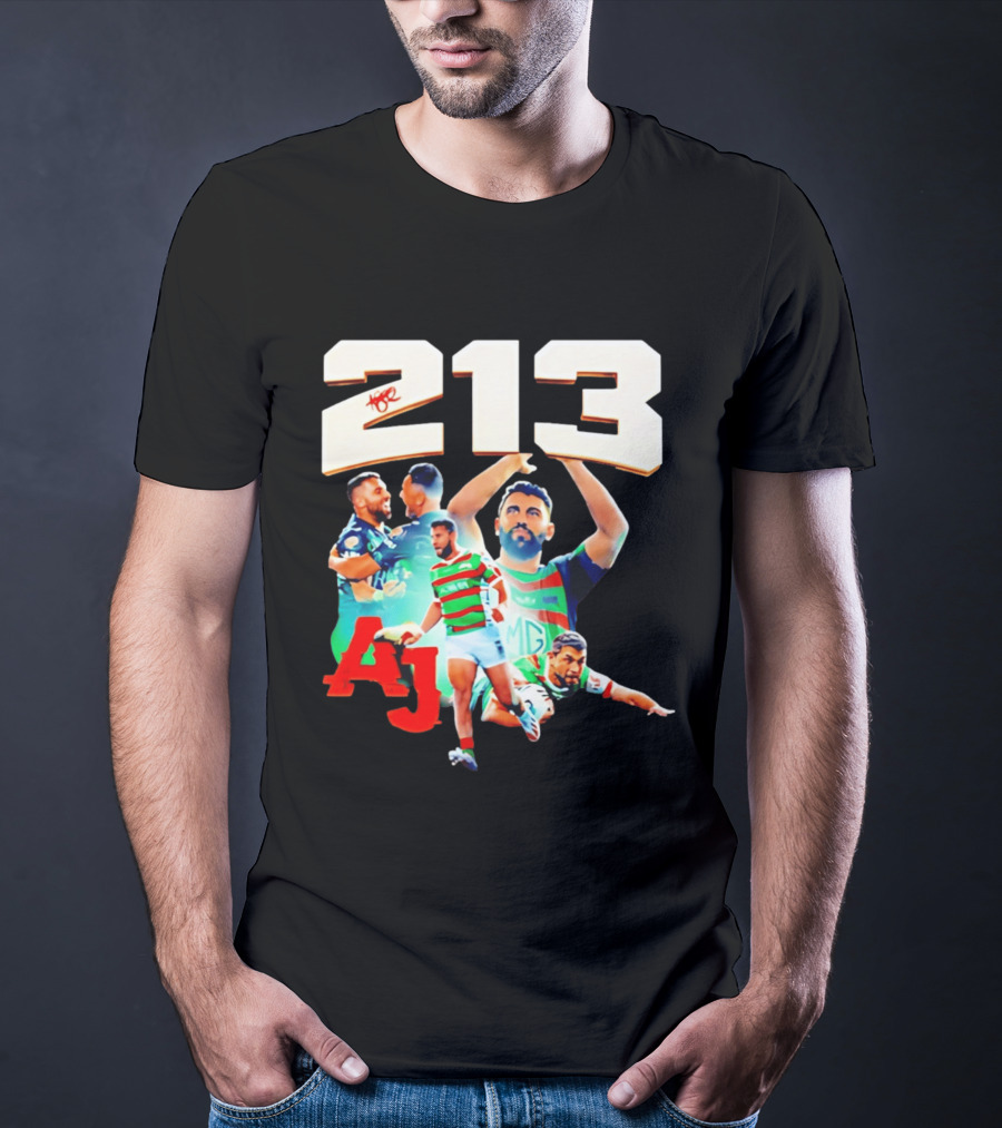 South Sydney Rabbitohs Alex Johnston 213 Record Breaker AJ Rugby T-Shirt