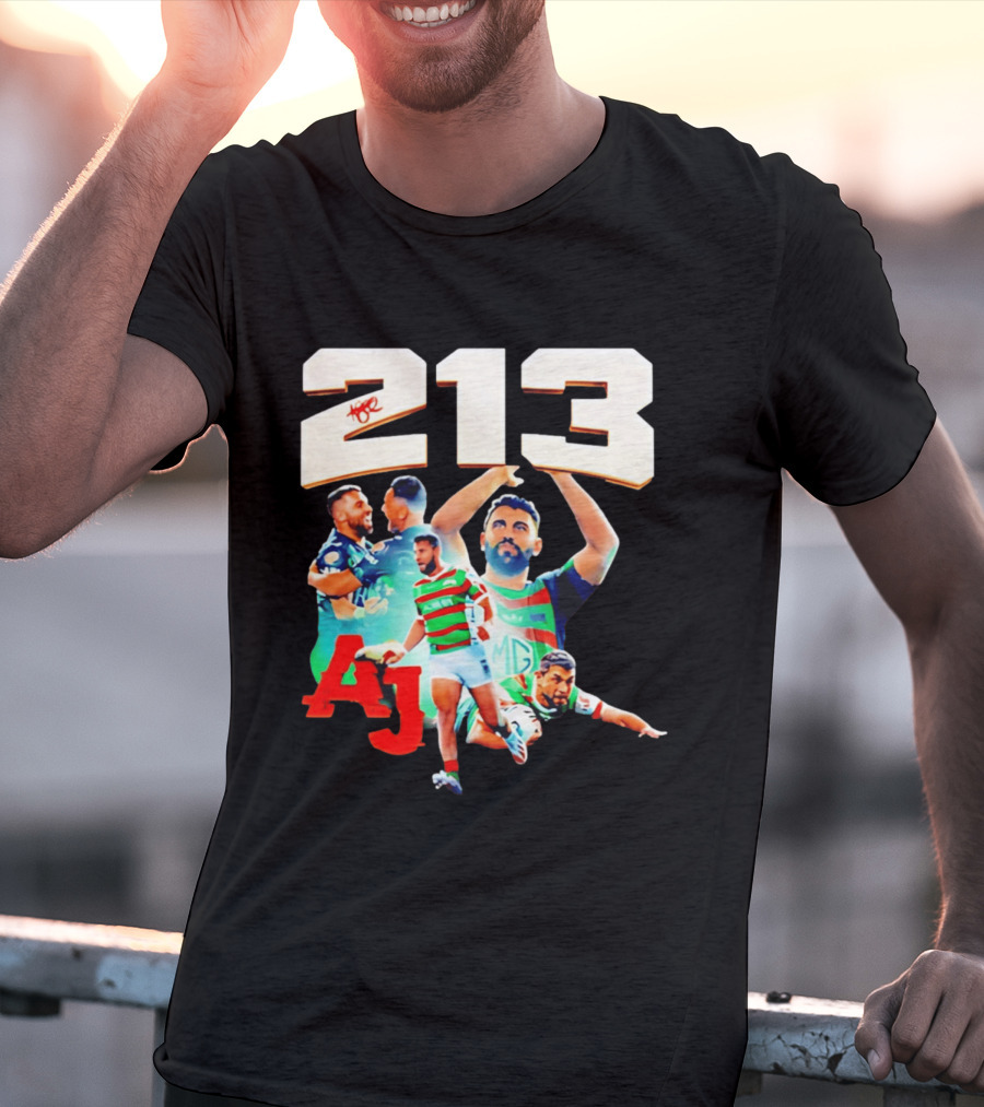 South Sydney Rabbitohs Alex Johnston 213 Record Breaker AJ Rugby T-Shirt