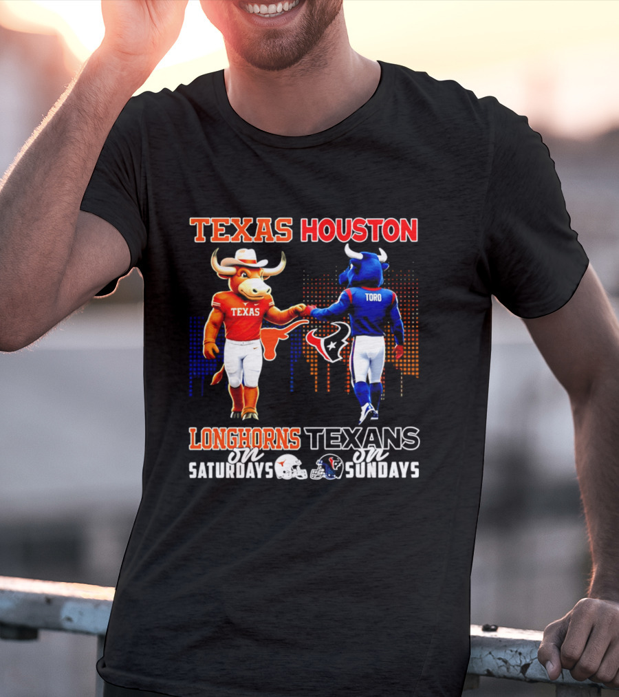 Texas Longhorns Texas Houston Toro Saturdays Sundays T-Shirt