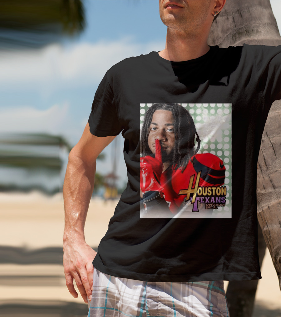 Houston Texans Anniversary Specials Stefon Diggs Hannah Montana 20th Celebration T-Shirt