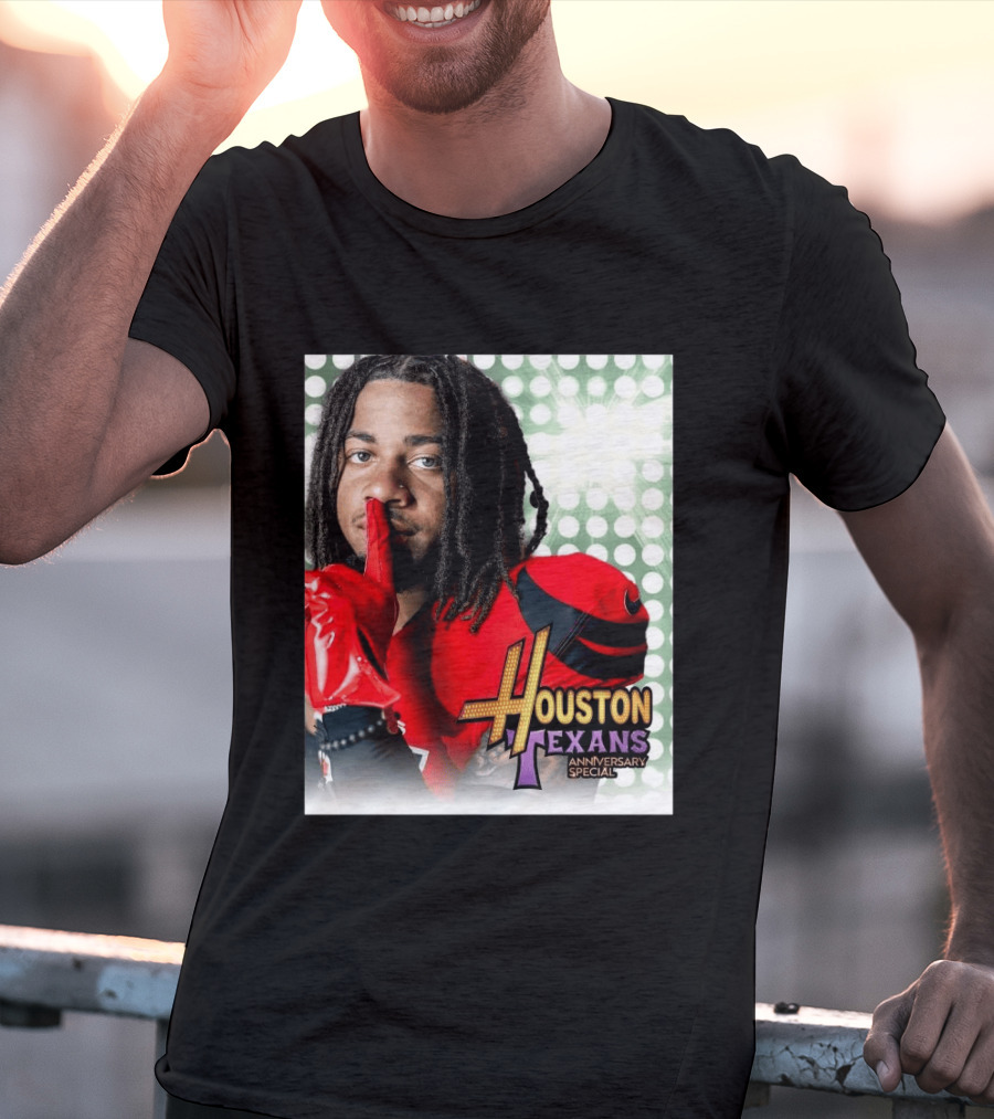 Houston Texans Anniversary Specials Stefon Diggs Hannah Montana 20th Celebration T-Shirt