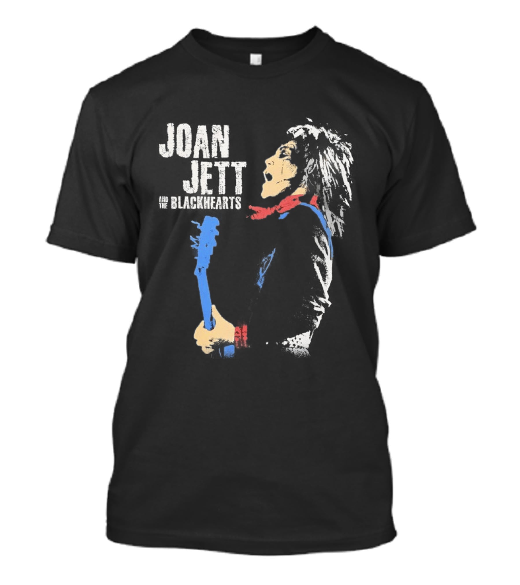 Joan Jett And The Blackhearts Vibrant Guitar Artwork Rock Fashion T-Shirt