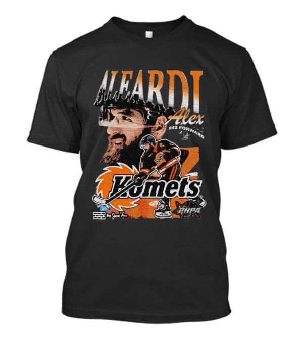 Alex Aleardi #42 Komets Forward Hockey T-Shirt