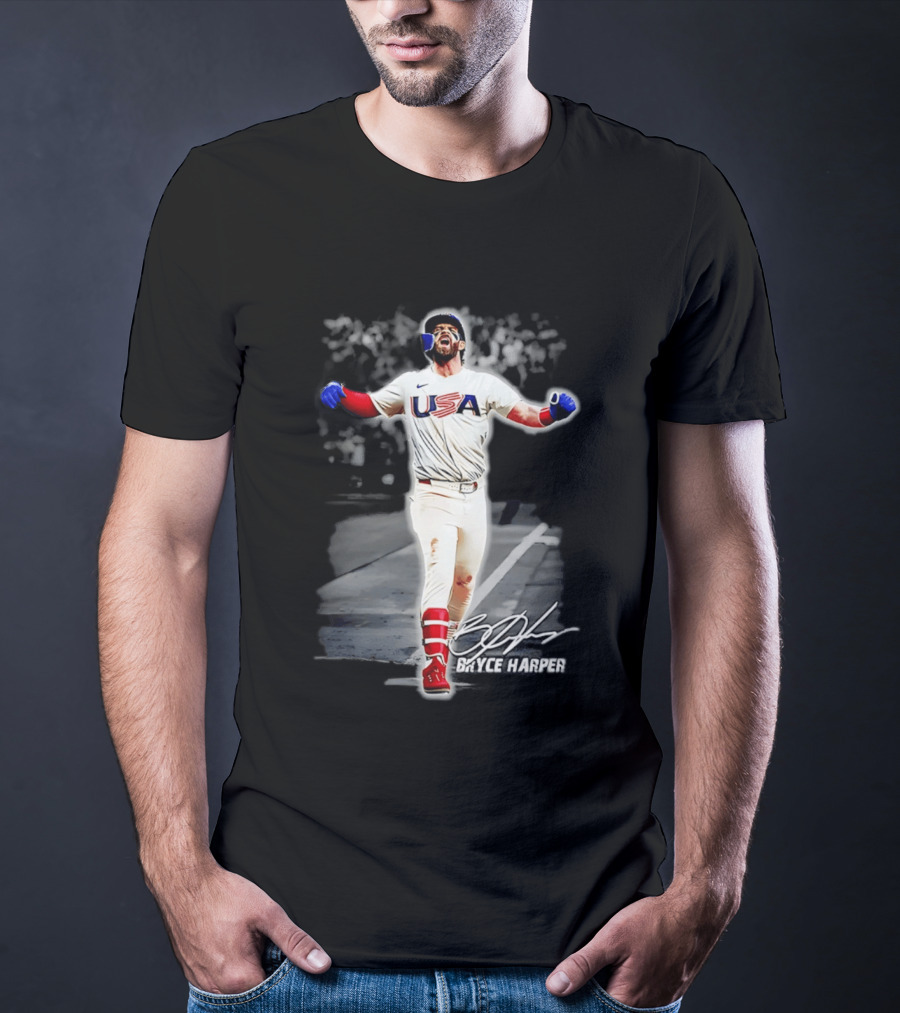 Bryce Harper USA Baseball Team 2026 Celebration Nike Sportswear T-Shirt