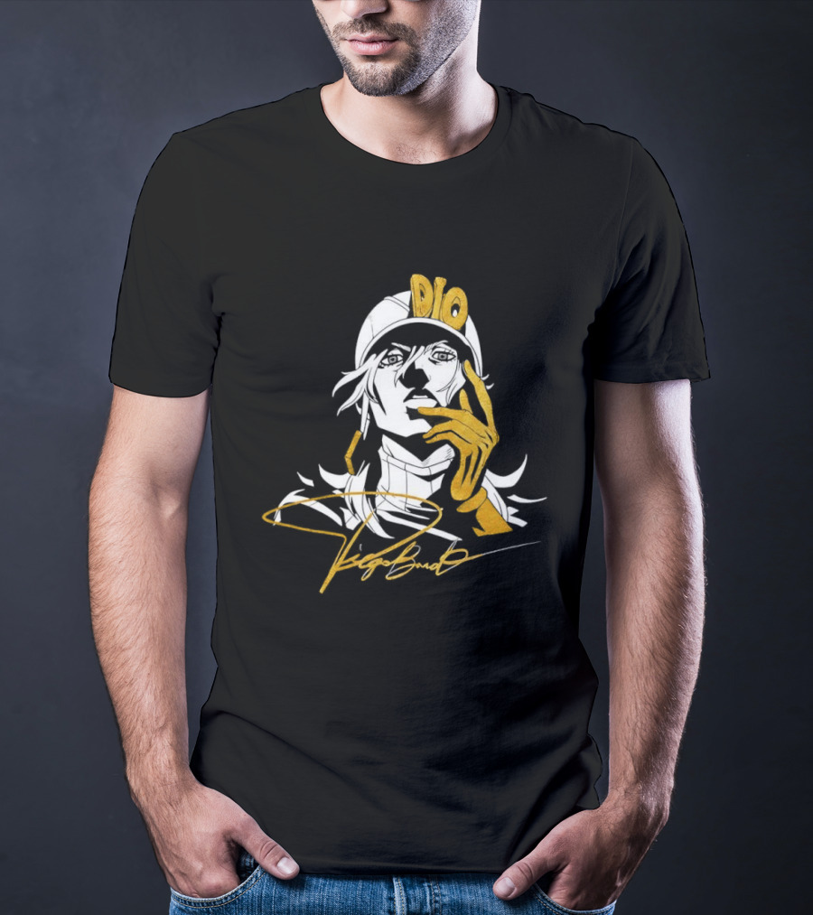 Dio JoJo's Bizarre Adventure Steel Ball Run Golden Signature T-Shirt