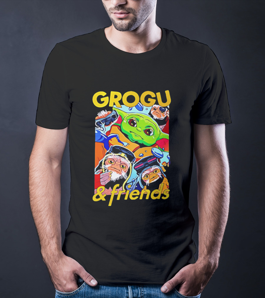 Grogu And Friends Cartoon Adventures Featuring Grogu T-Shirt