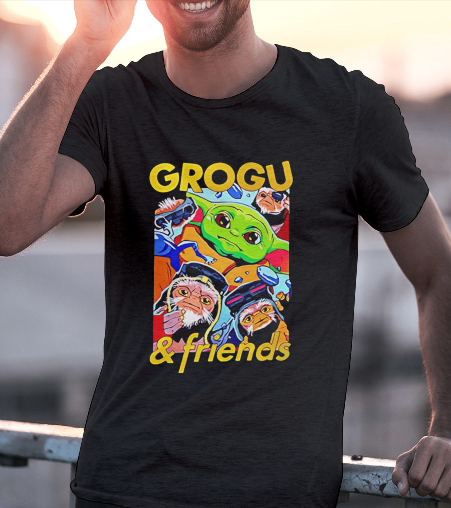 Grogu And Friends Cartoon Adventures Featuring Grogu T-Shirt