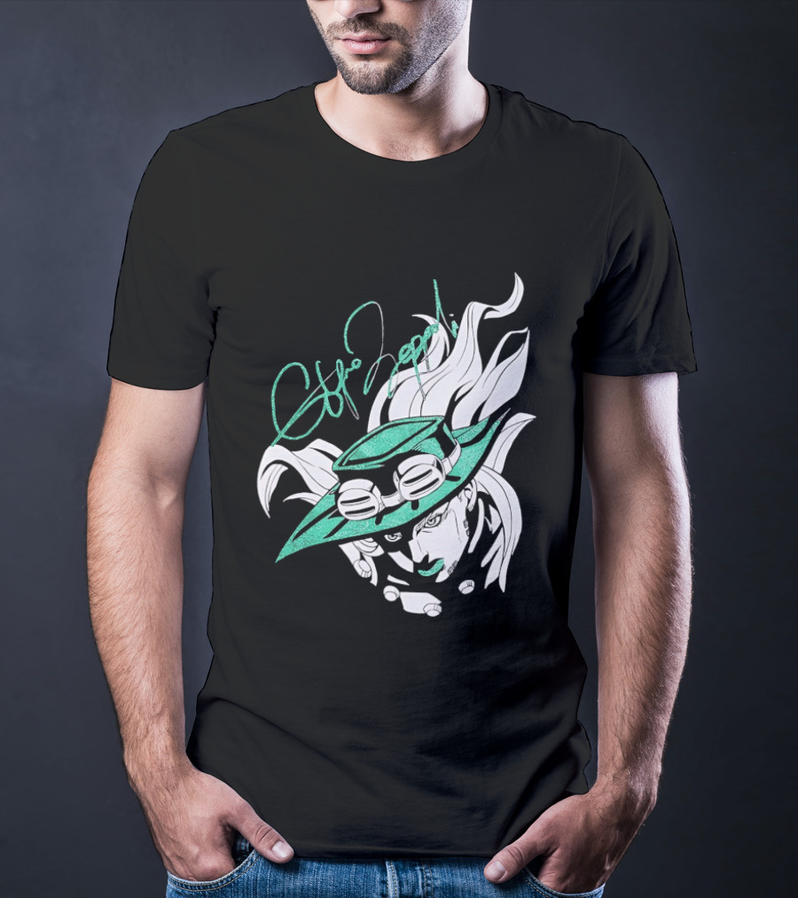 Gyro Zeppeli Jojo's Bizarre Adventure Illustration Signature T-Shirt