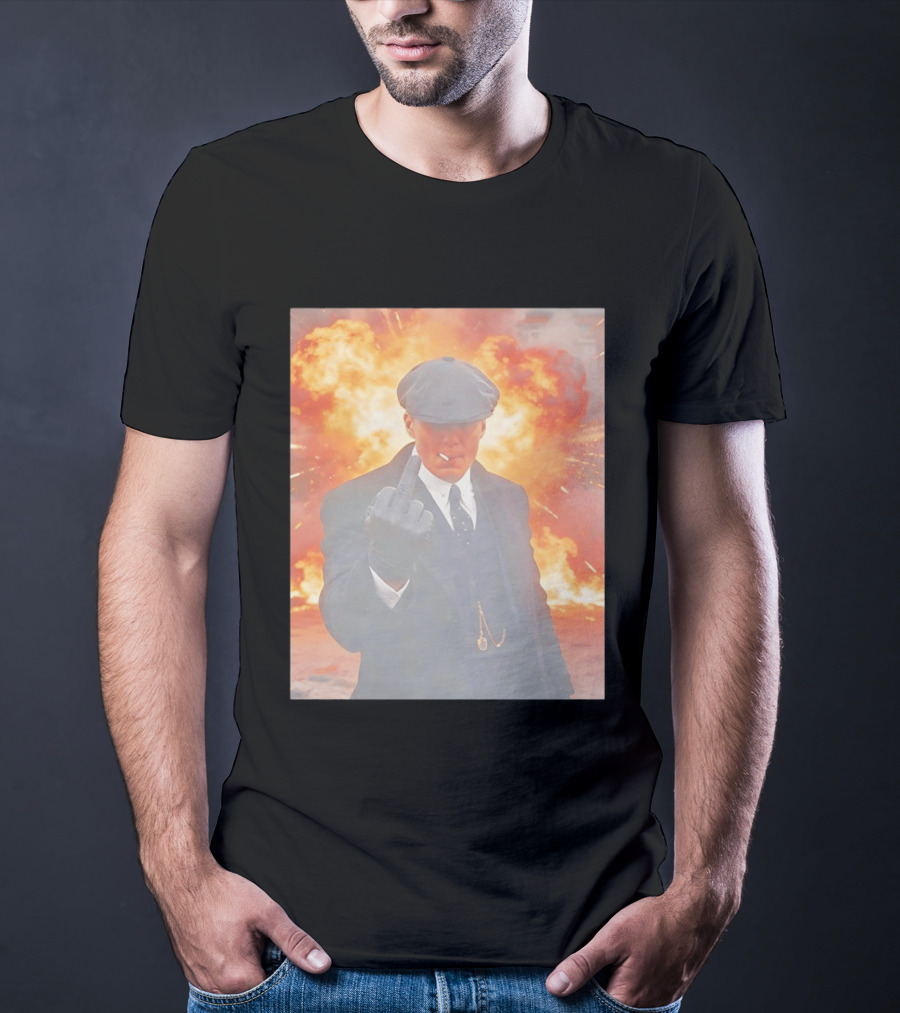Peaky Blinders Shelby Explosion Middle Finger Iconic Scene T-Shirt