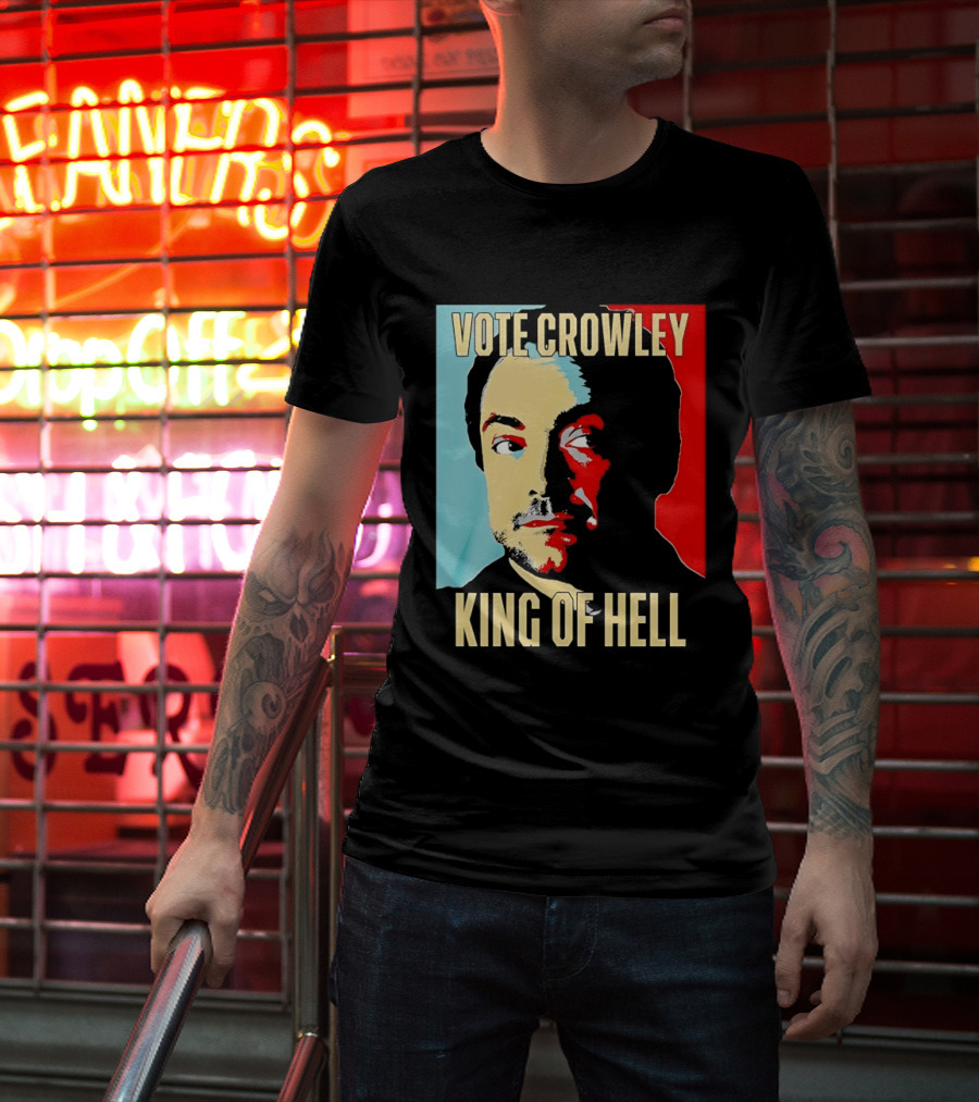Vote Crowley King Of Hell Supernatural Fan Favorite T-Shirt