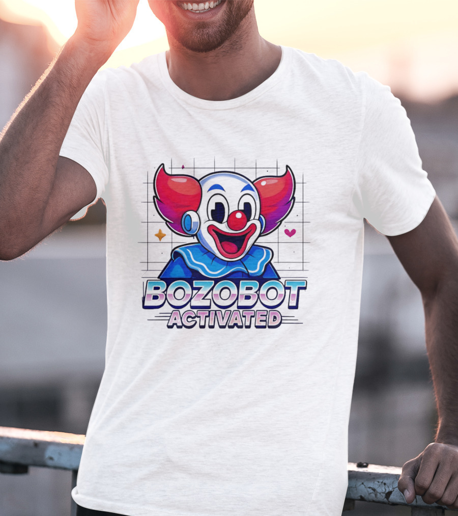 Bozo The Clown Bozobot Activated Retro Robot Clown Aesthetic T-Shirt