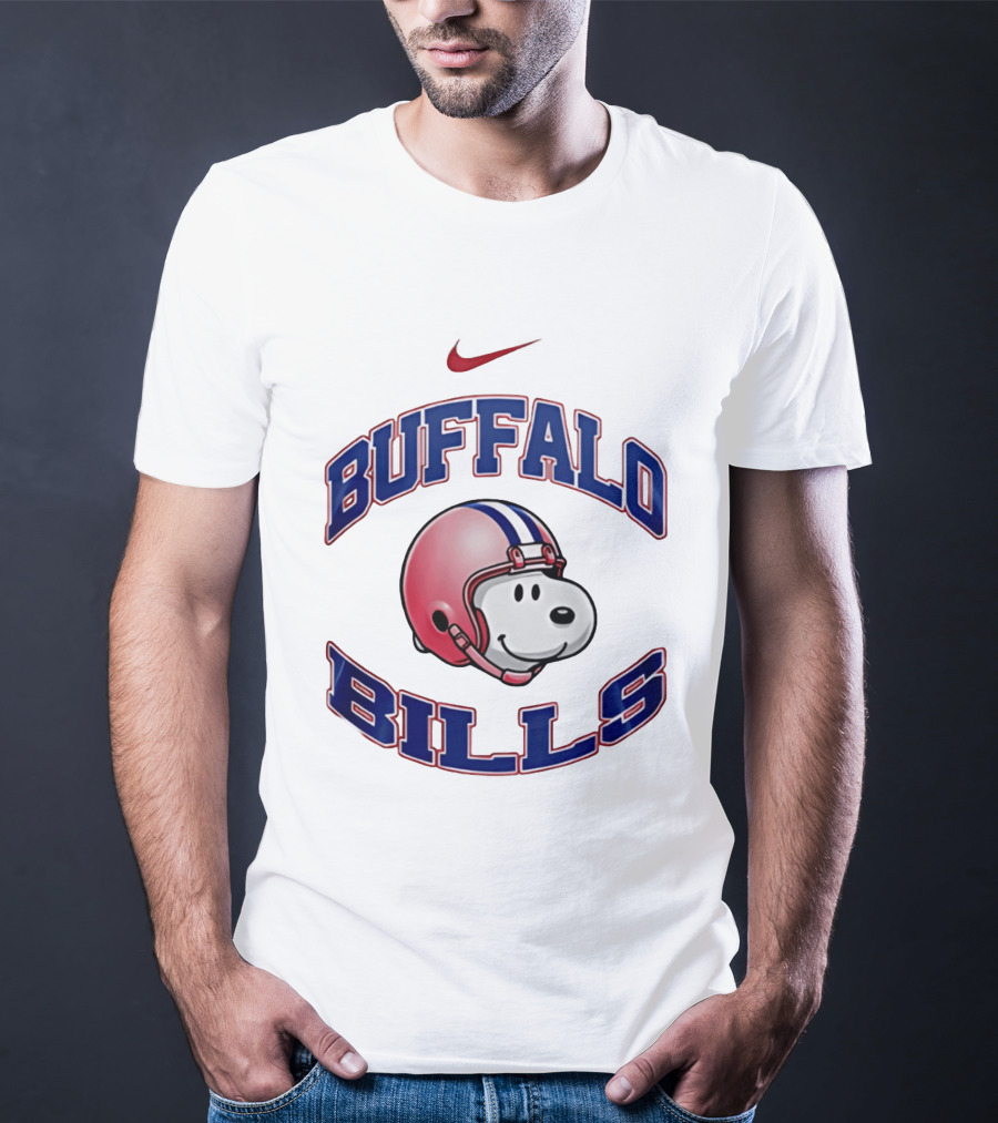Buffalo Bills Snoopy Football 2026 Nike Collaboration T-Shirt