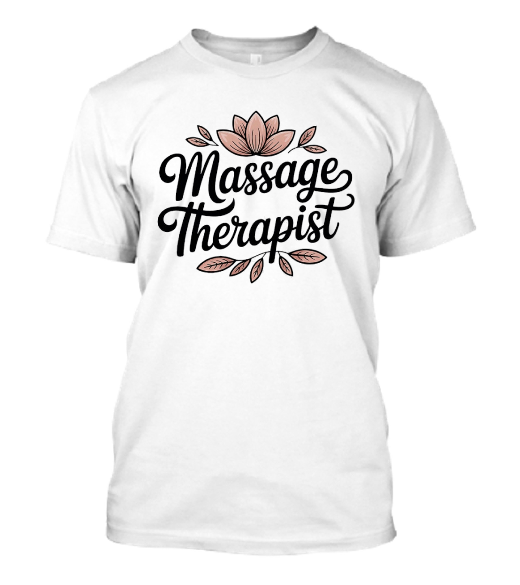 Massage Therapist Lotus Blossoms Floral T-Shirt